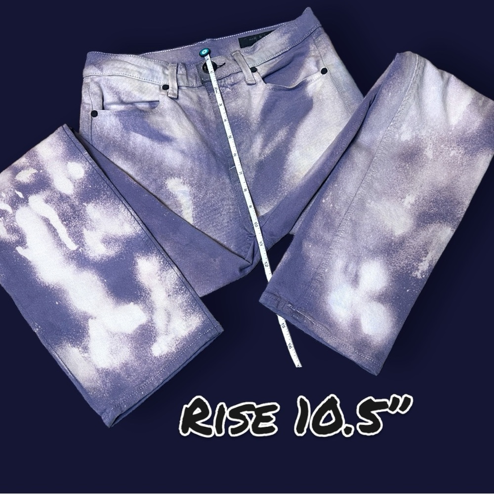 NWT Org Rag&Bone White Cigarette Jeans Now In Lilac Splash,Green Floral. Size 26 - Picture 6 of 15
